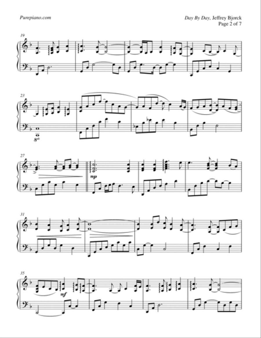 Day by Day and With Each Passing Moment Piano Solo scores gallery preview page 2