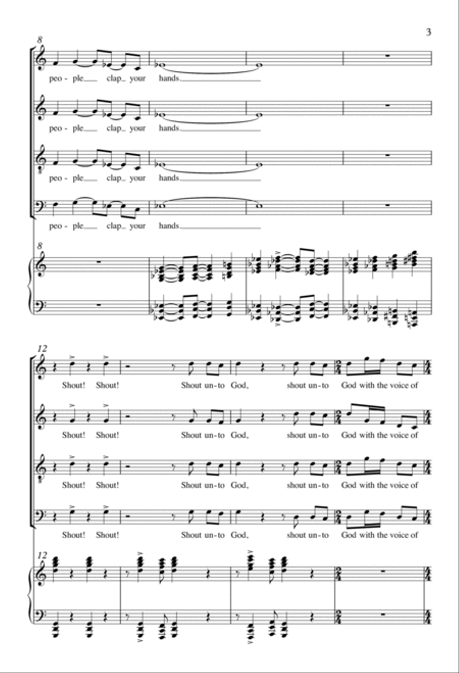 Clap Your Hands 4-Part scores gallery preview page 2
