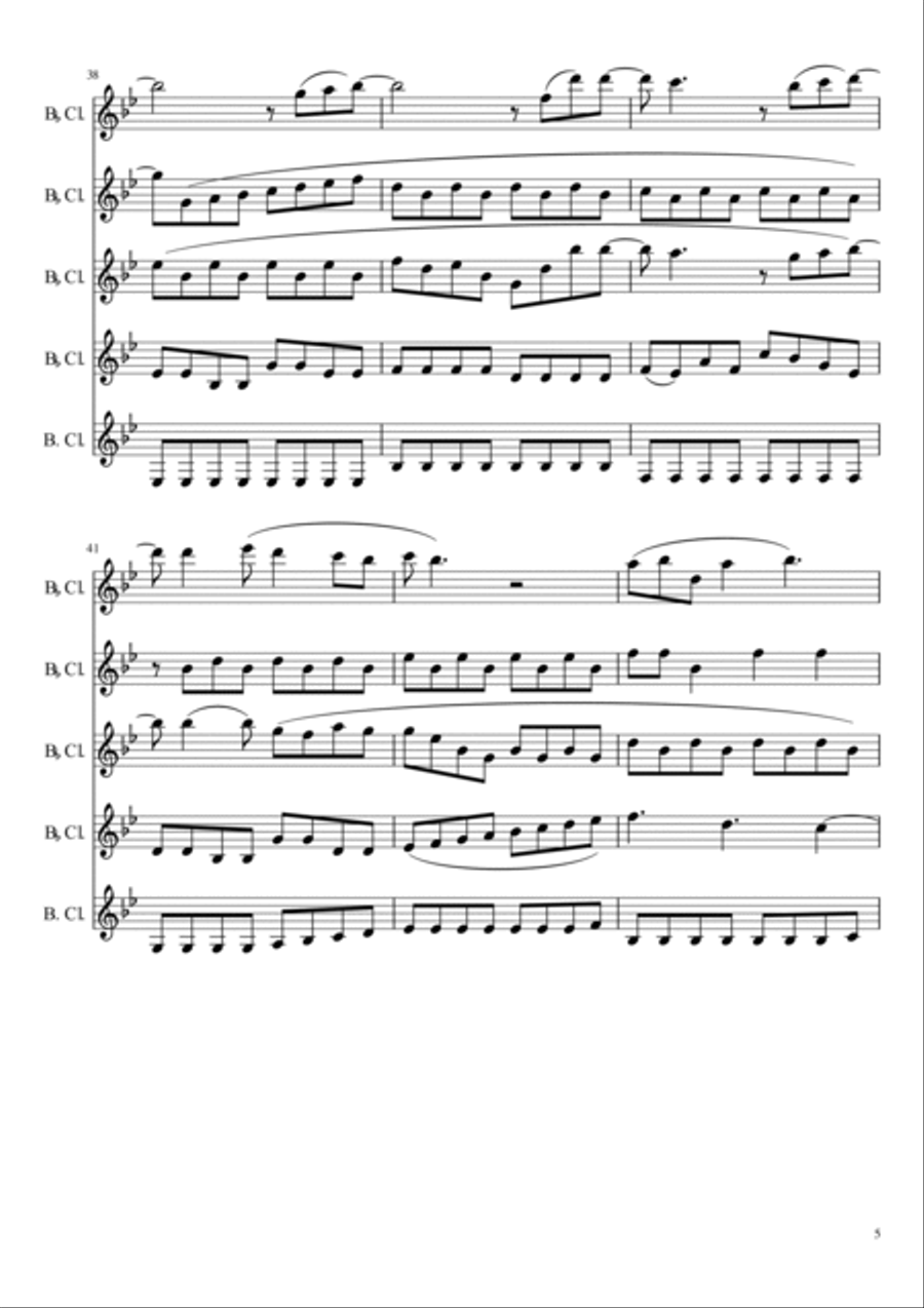 Let It Go (from Frozen) Woodwind Ensemble scores gallery preview page 5