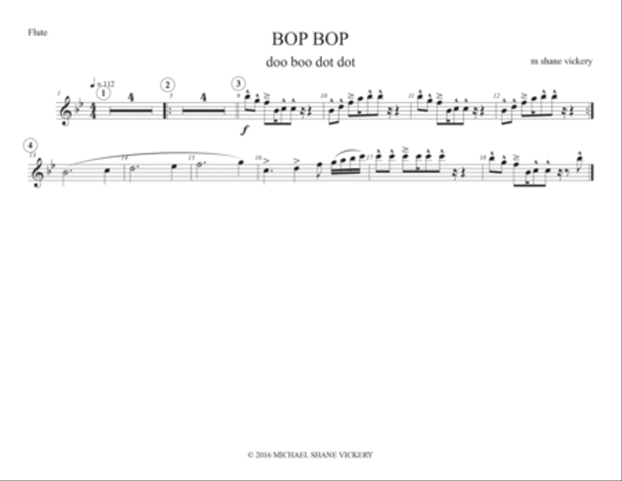 Bop Bop (doo boo dot dot) Marching Band scores gallery preview page 3