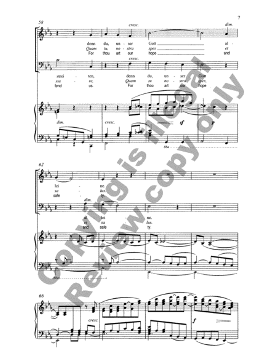 Verleih' uns Frieden (Grant Unto Us Thy Peace, O Lord) (Choral Score) image number null