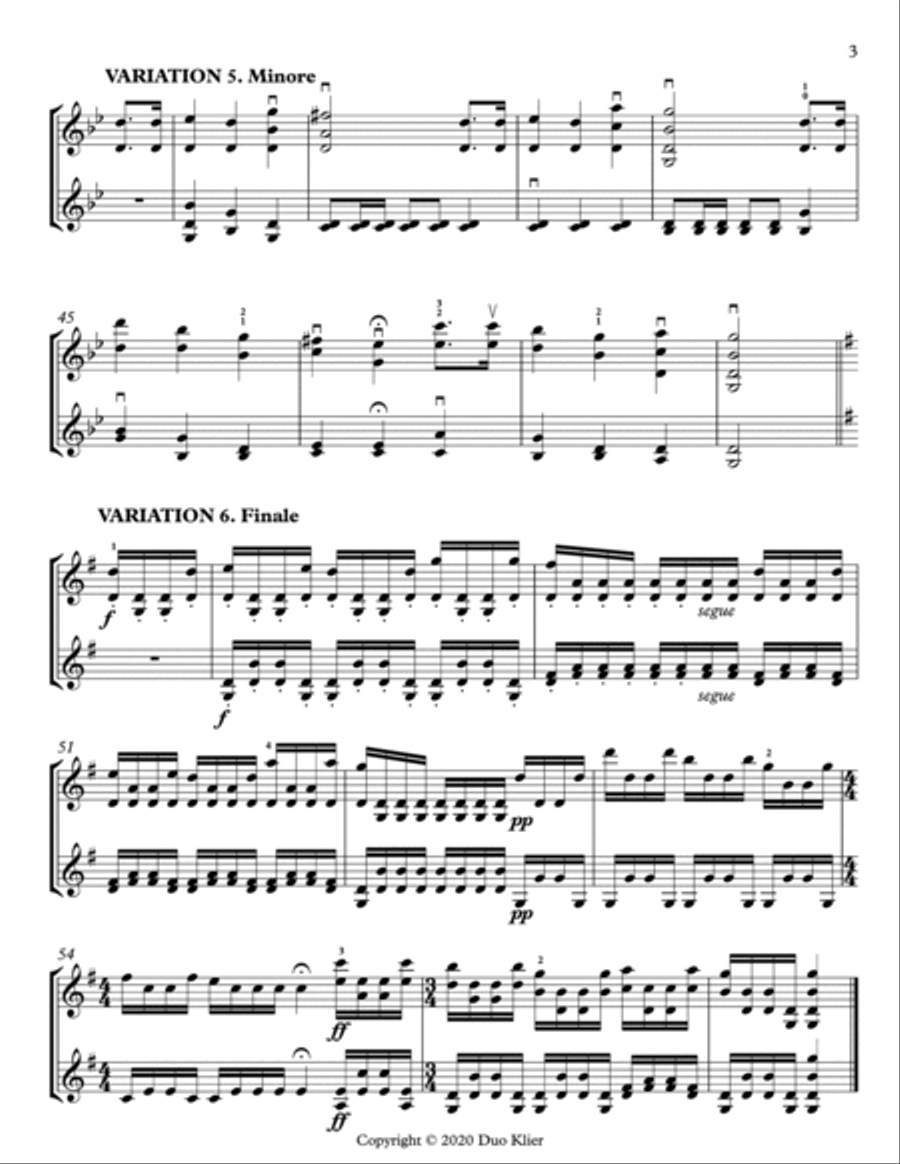 Happy Birthday Virtuoso Variations (Violin Duet) String Duet scores gallery preview page 4