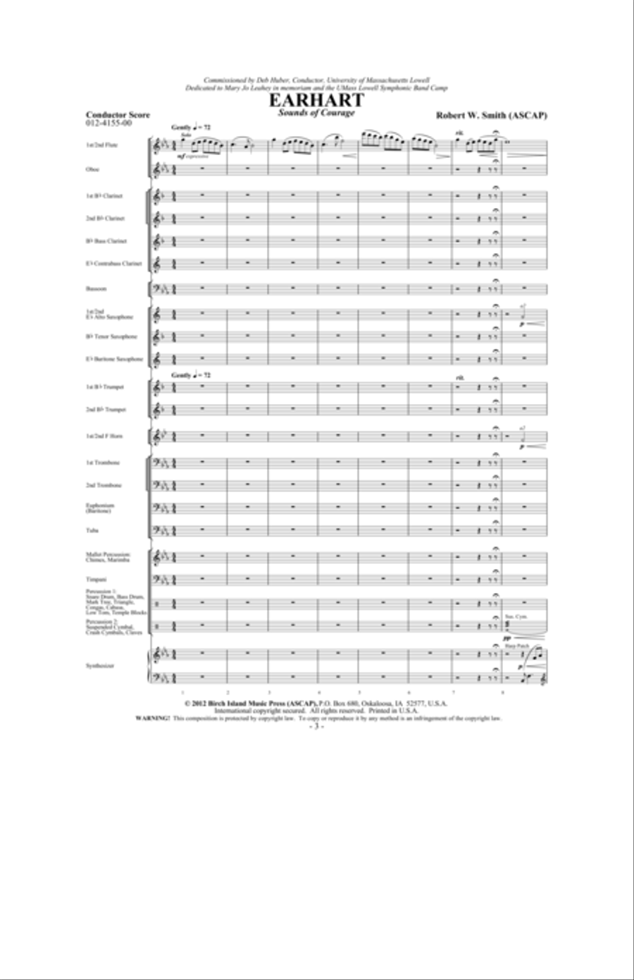 Earhart Earhart Concert Band scores gallery preview page 2