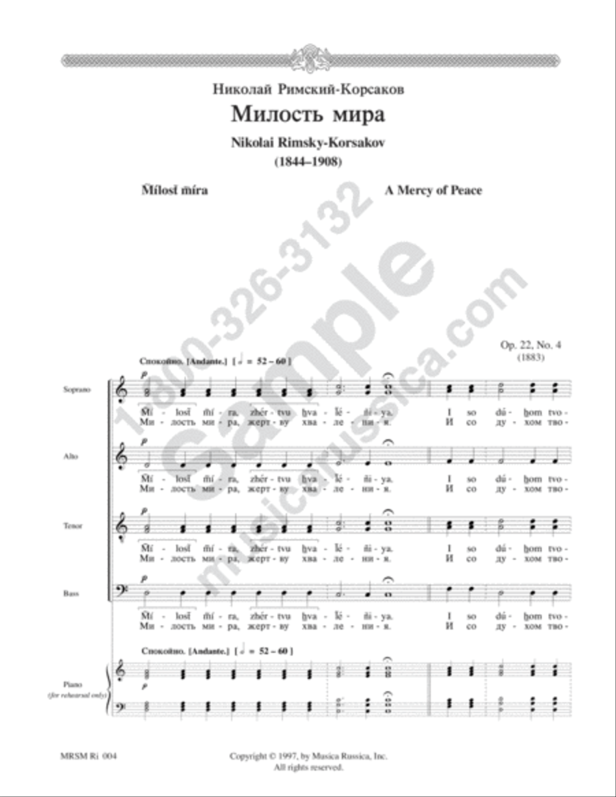 A Mercy of Peace 4-Part scores gallery preview page 2