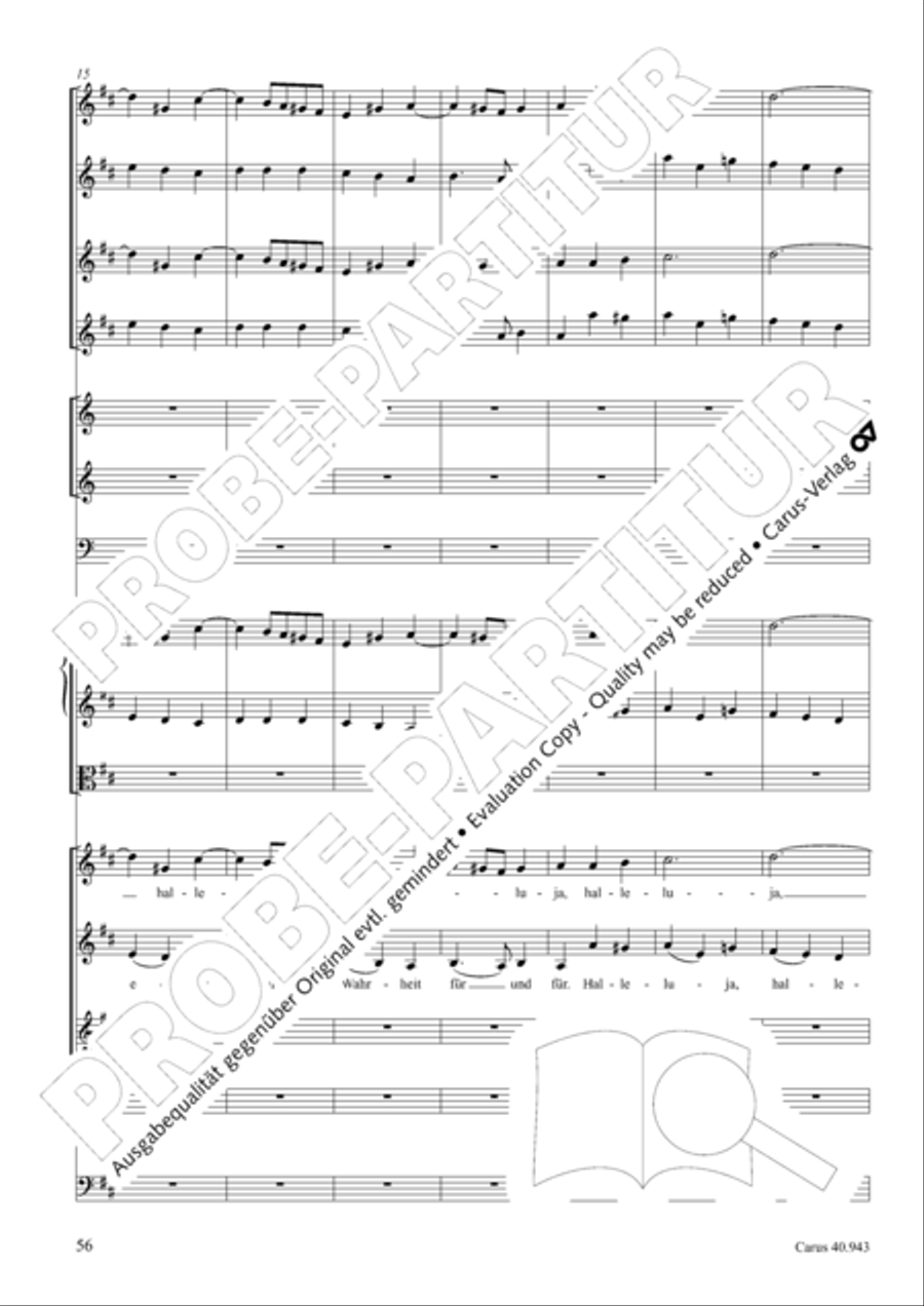 Shout to the Lord, all the earth (Jauchzet dem Herrn, alle Welt) 4-Part scores gallery preview page 63