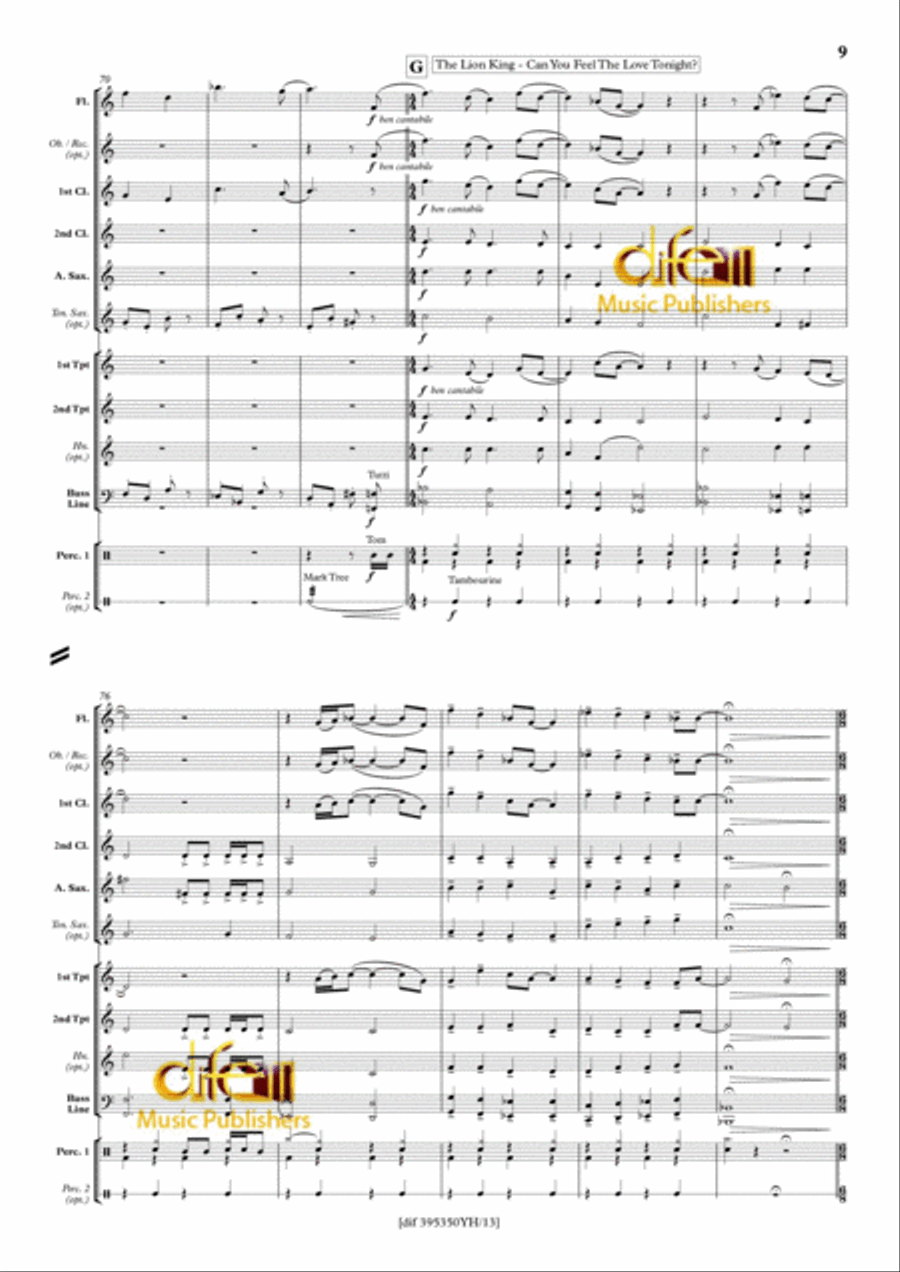 Disney Forever Yong Disney Forever Yong Concert Band scores gallery preview page 9