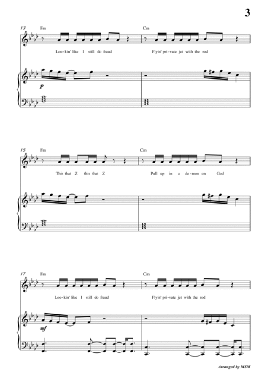 I'm Fine (feat. Travis Scott) Voice scores gallery preview page 5