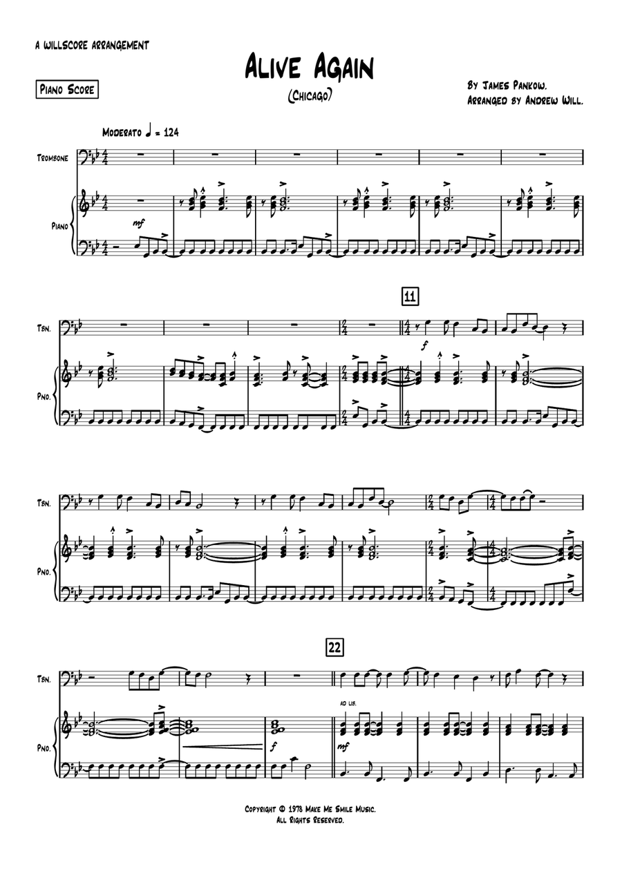 Alive Again Alive Again Piano scores gallery preview page 1