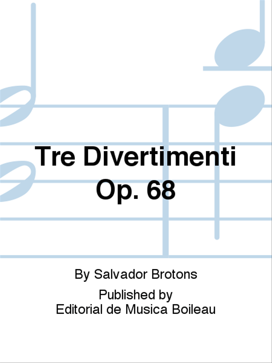 Tre Divertimenti Op. 68 Flute scores gallery preview page 1