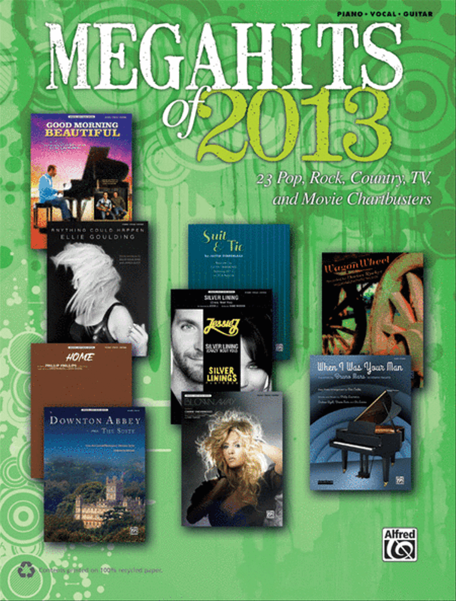 Megahits of 2013 Piano, Vocal, Guitar scores gallery preview page 1