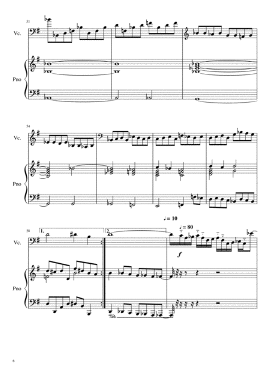 Cello Sonata in Em Cello Sonata in Em Piano scores gallery preview page 6