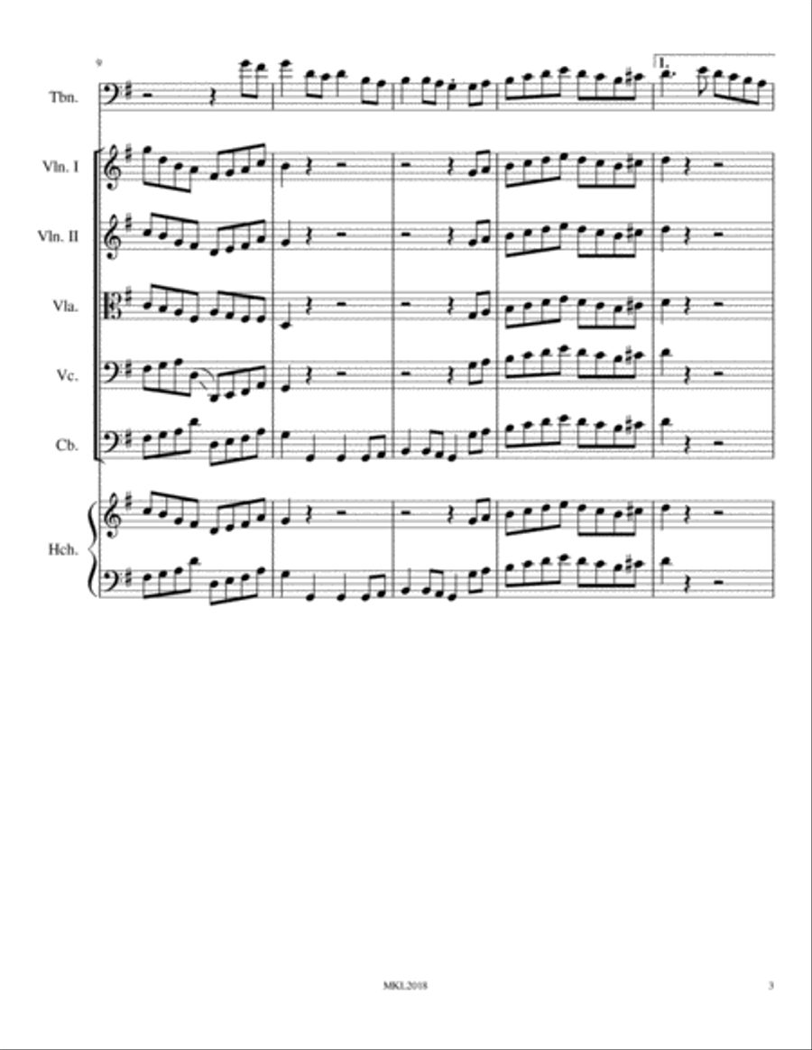 Trombone Concerto No 1 In G Major String Orchestra scores gallery preview page 3