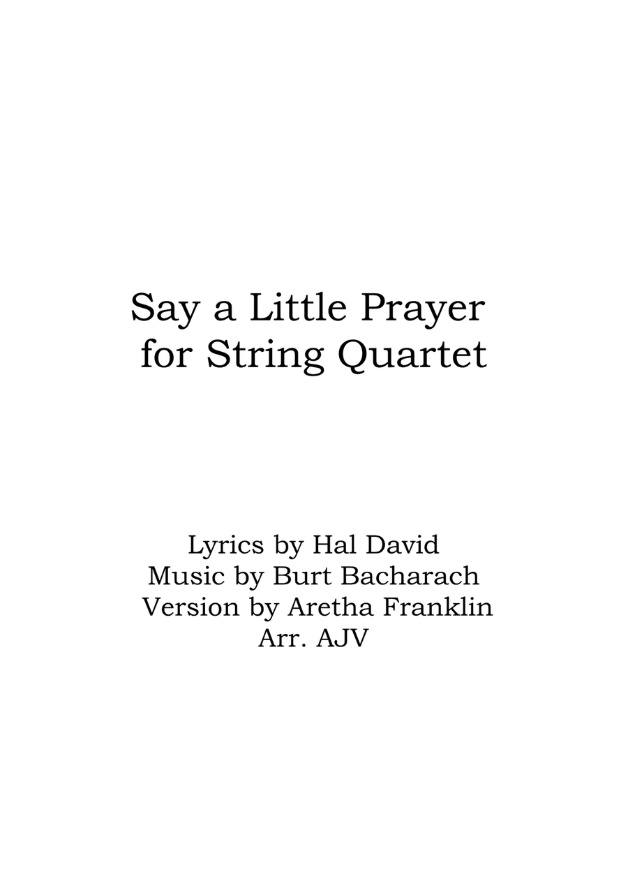 I Say A Little Prayer String Quartet scores gallery preview page 1