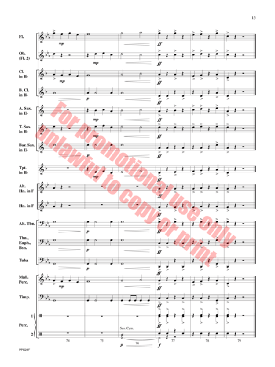 Mammoth Concert Band scores gallery preview page 16