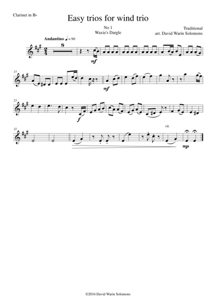 15 easy wind trios (oboe, clarinet, bassoon) image number null