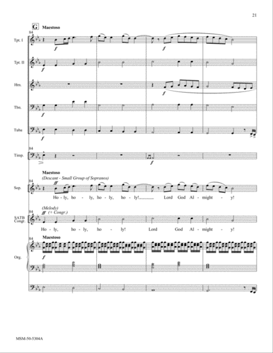 Holy, Holy, Holy (Brass Version Score) Choir scores gallery preview page 11