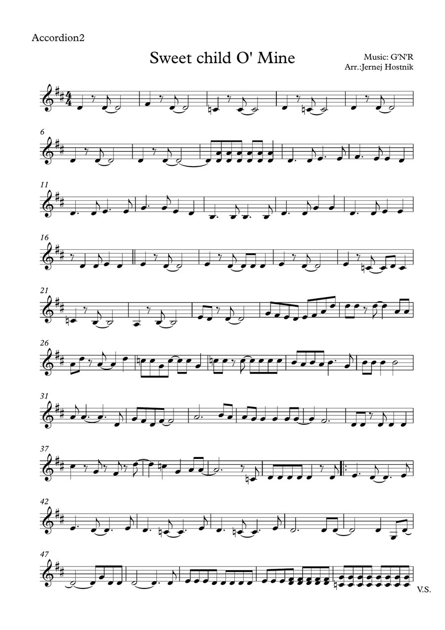 Sweet Child O' Mine Large Ensemble scores gallery preview page 3