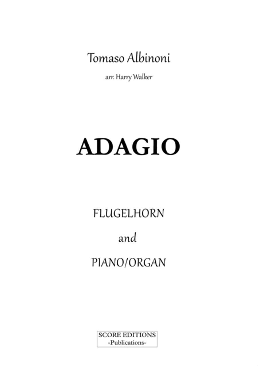 Adagio - Albinoni (for Flugelhorn and Piano/Organ) Flugelhorn scores gallery preview page 2