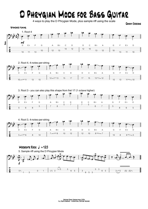 D Phrygian Mode for Bass Guitar (4 Ways to Play)