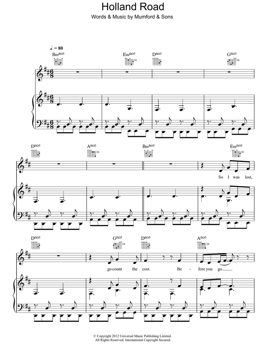 Holland Road Holland Road Acoustic Guitar scores gallery preview page 1