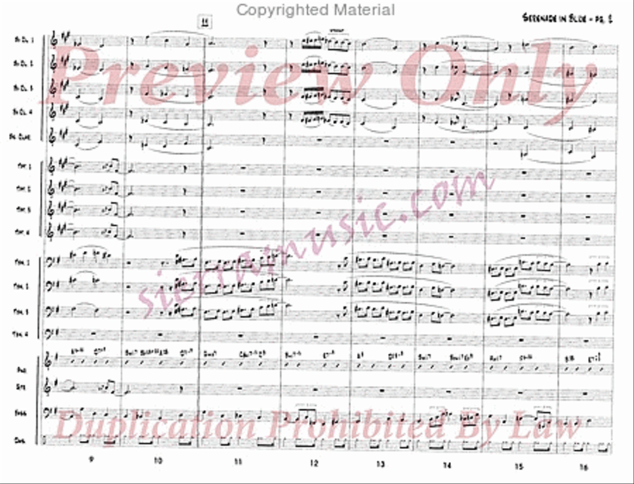 Serenade In Blue Jazz Ensemble scores gallery preview page 3