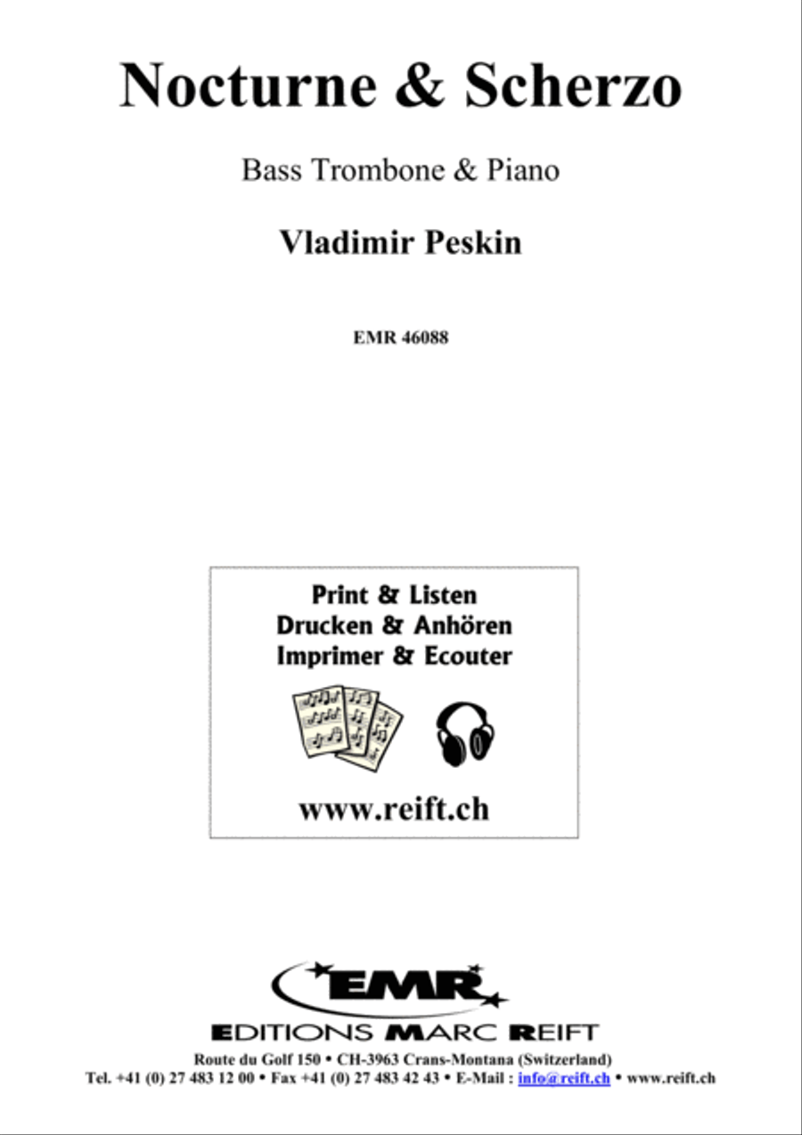 Nocturne & Scherzo Bass Trombone scores gallery preview page 2