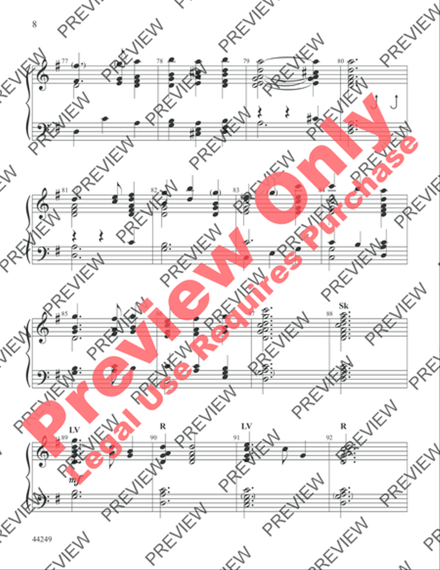 Variations on Easter Hymn Handbell Choir scores gallery preview page 8