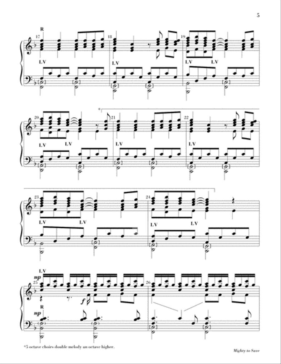 Mighty to Save Handbell Choir scores gallery preview page 4