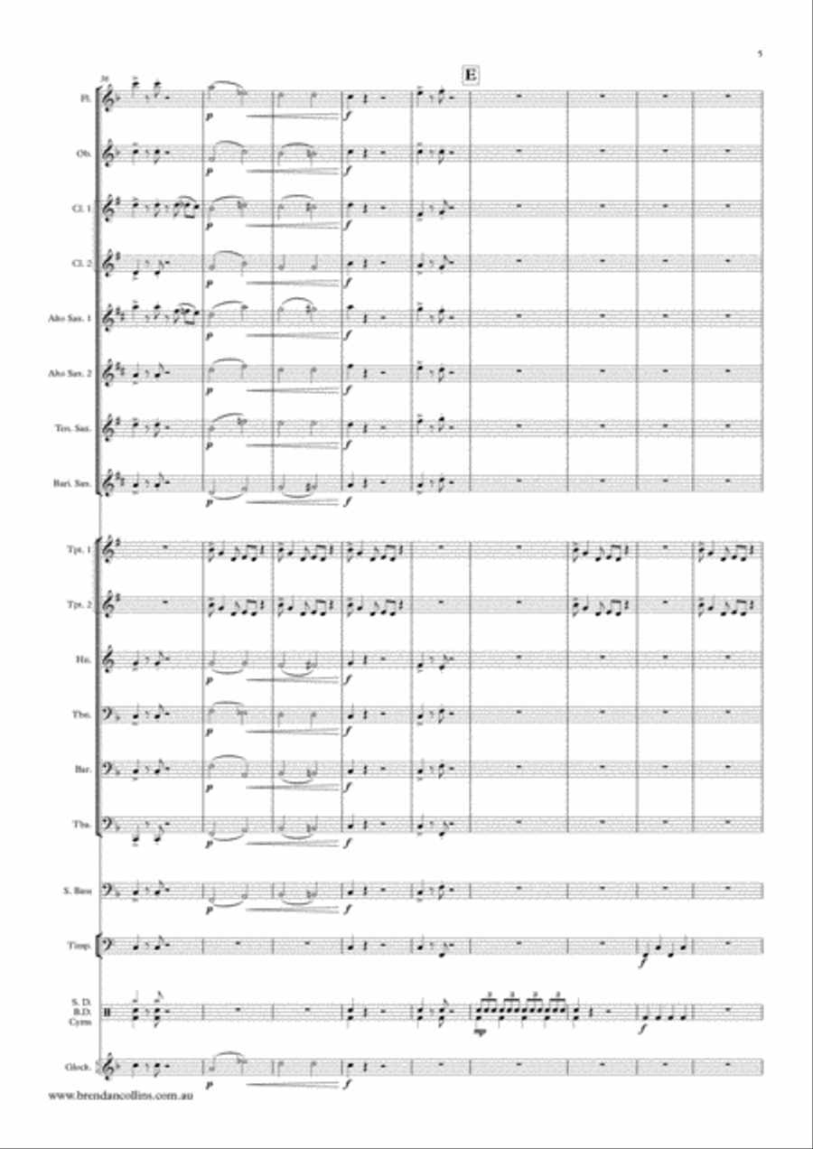 Broken Trumpets Broken Trumpets Concert Band scores gallery preview page 5