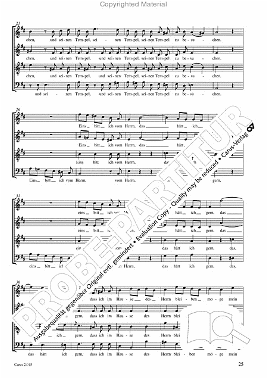 Carl Philipp Emanuel Bach & Gottfried August Homilius. Motets and Choruses Choir scores gallery preview page 27
