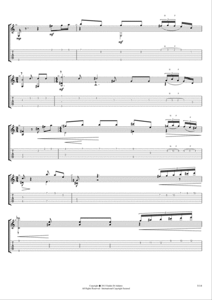 Schizophrenic Mind op. 32 Guitar Tablature scores gallery preview page 5