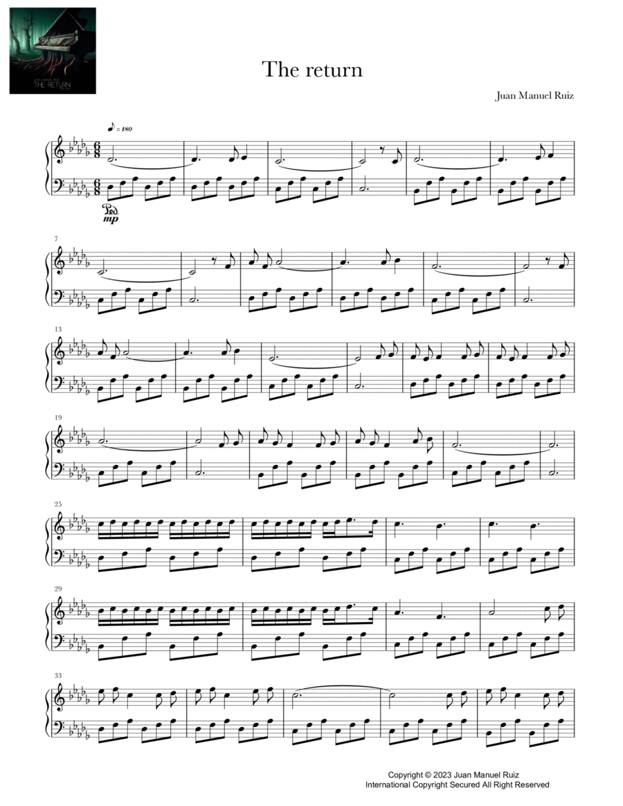 The return Piano Solo scores gallery preview page 1