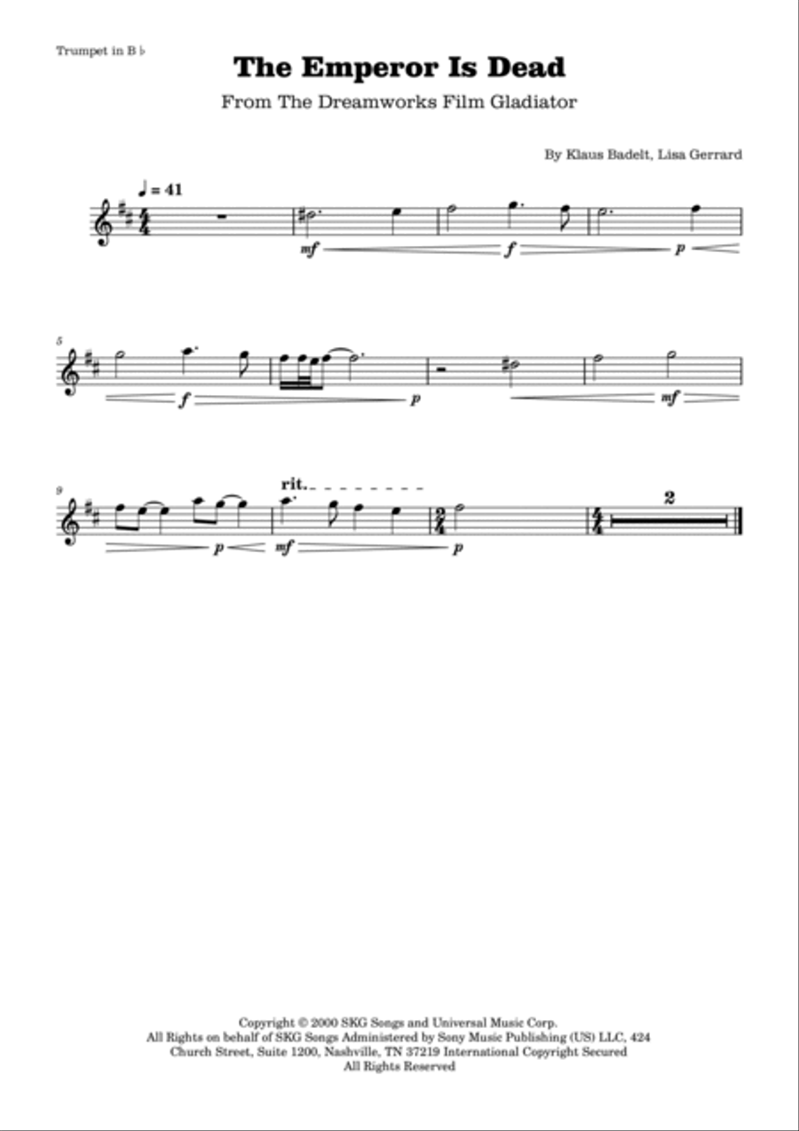The Emperor Is Dead The Emperor Is Dead Trumpet Solo scores gallery preview page 2