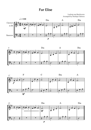 Fur Elise (for clarinet and bassoon)