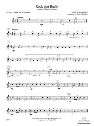 Rock That Bach!: E-flat Baritone Saxophone