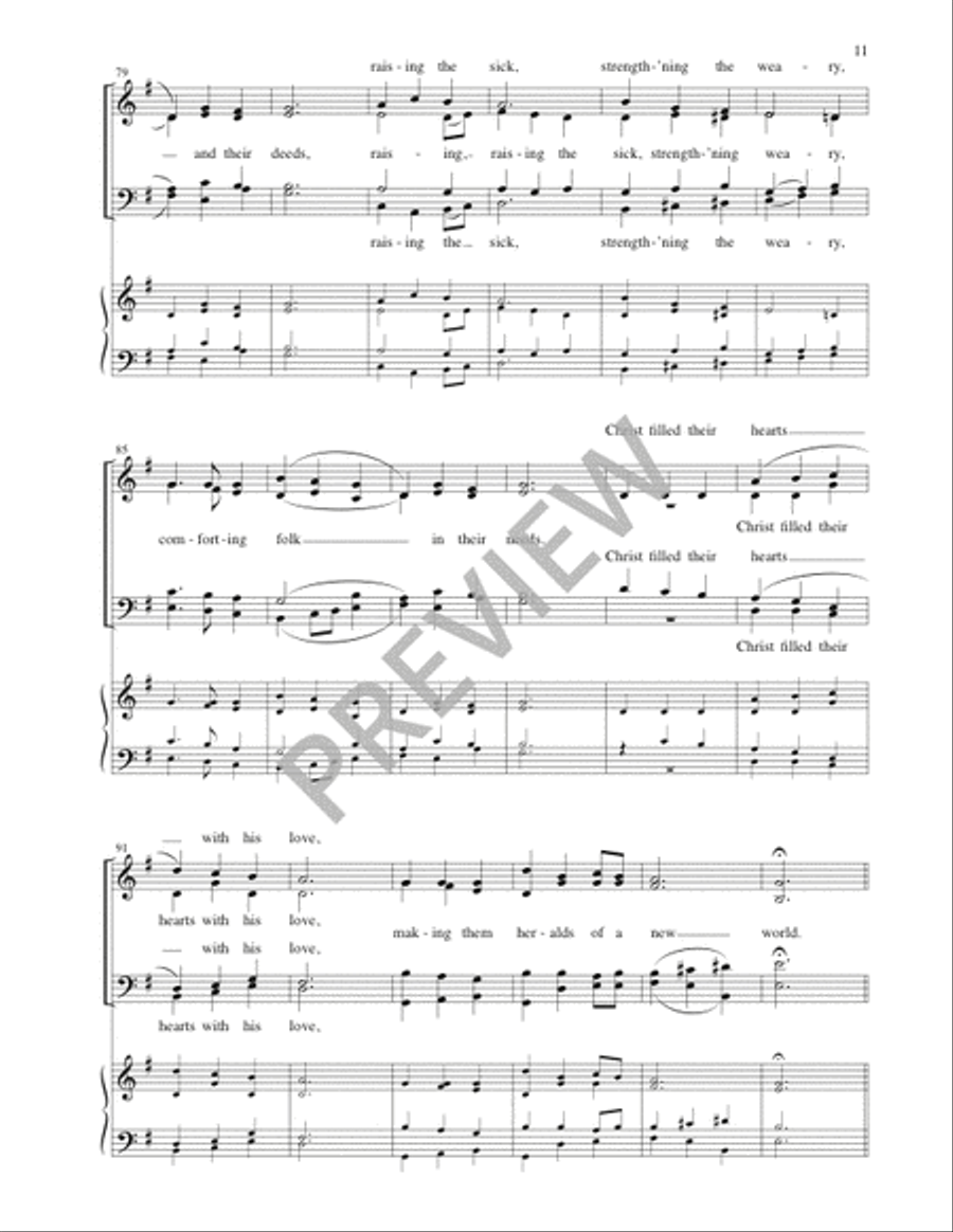 Drawn by His Word - Full Score and Parts Horn scores gallery preview page 12