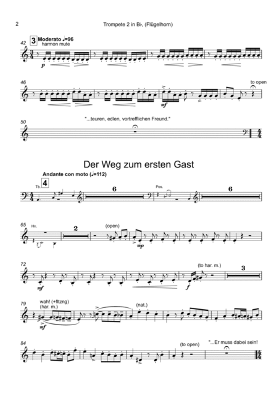 Das Große Gastmahl (Trompete 2) B-Flat Trumpet scores gallery preview page 4