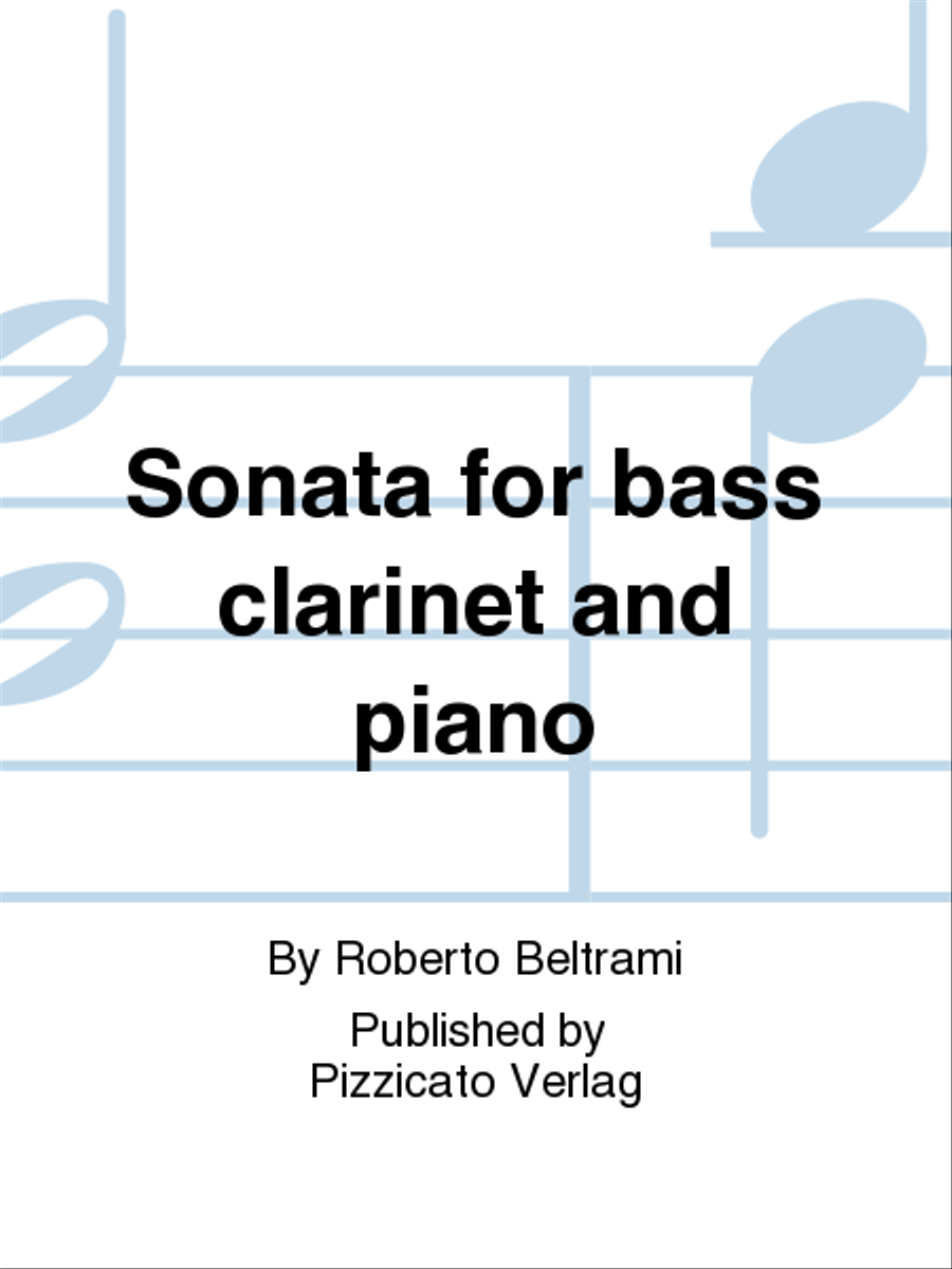 Sonata for bass clarinet and piano Bass Clarinet scores gallery preview page 1