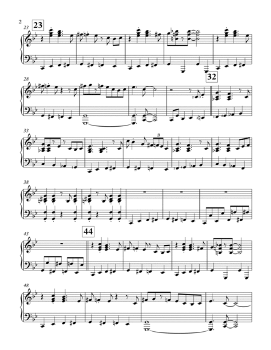 Black Hats Piano Solo scores gallery preview page 2