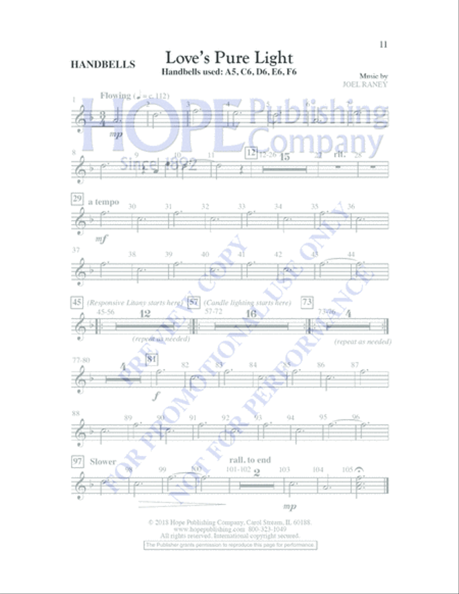Love's Pure Light 3-Part scores gallery preview page 10