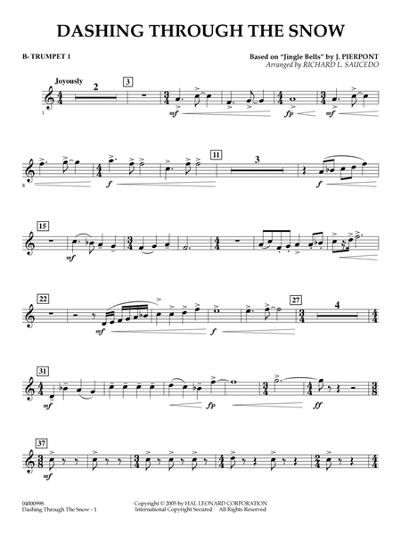 Dashing Through The Snow (based on "Jingle Bells") (arr. Richard L. Saucedo) - Bb Trumpet 1