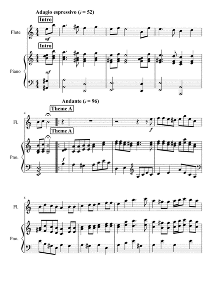 Opus 77b, "Im Yiddishen Shtetl", a Klezmerondo for Flute & Piano (Score & Part) image number null