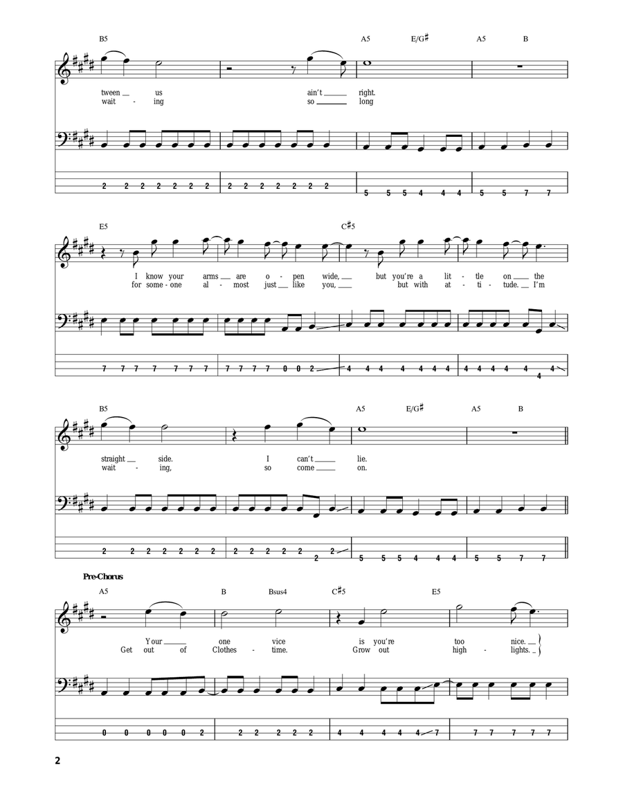 Want You Bad Acoustic Guitar scores gallery preview page 2