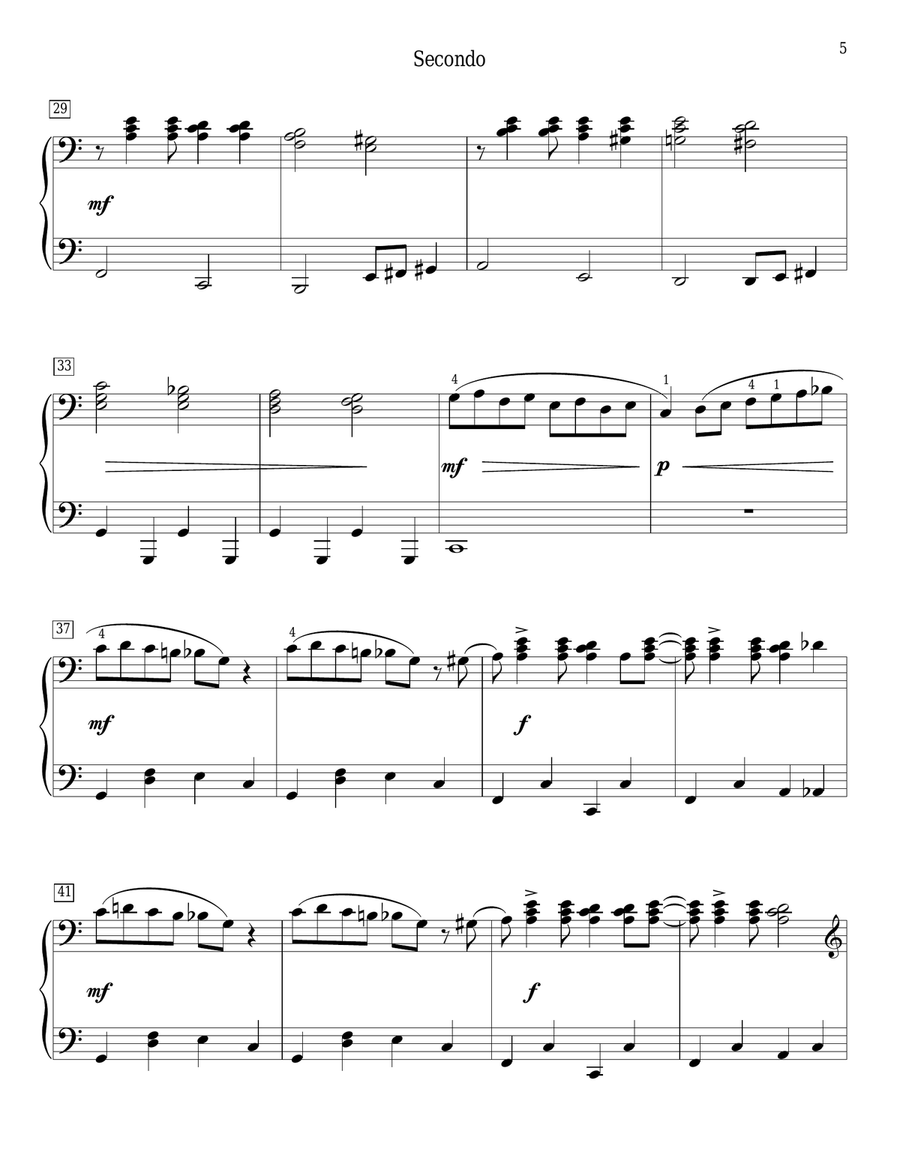 Fifth Avenue Stroll Piano Duet scores gallery preview page 5