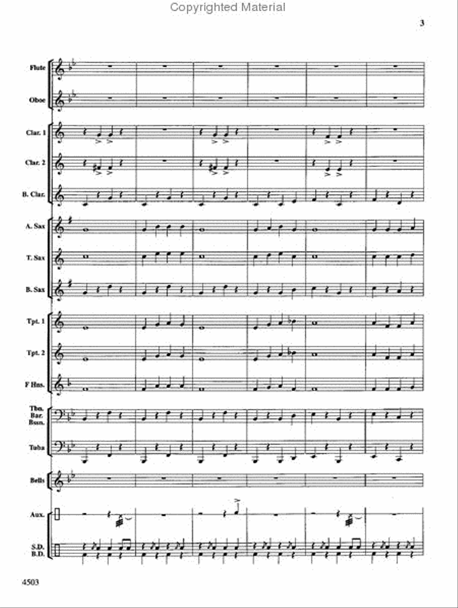 Antique Car Parade Concert Band scores gallery preview page 4