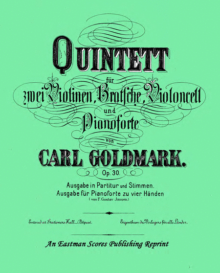 Quintet op. 30 in Bb Major, for piano, 2 violins, viola and cello