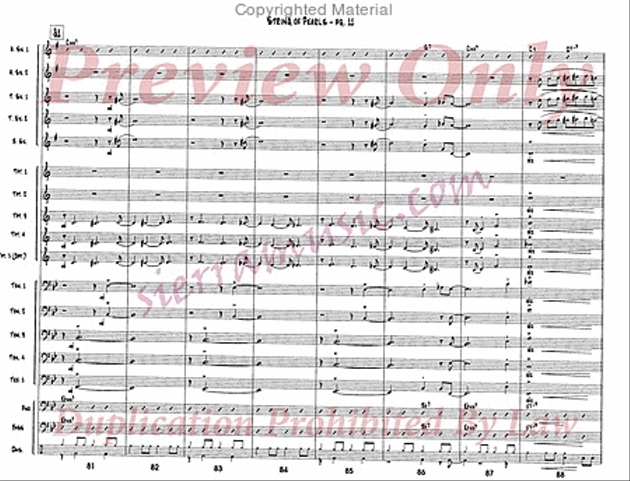 String Of Pearls Jazz Ensemble scores gallery preview page 12