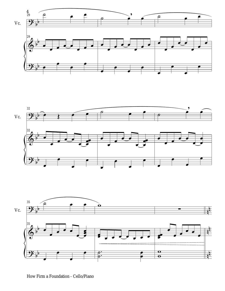 THREE HYMN ARRANGEMENTS for CELLO and PIANO (Duet – Cello/Piano with Cello Part) Piano scores gallery preview page 5