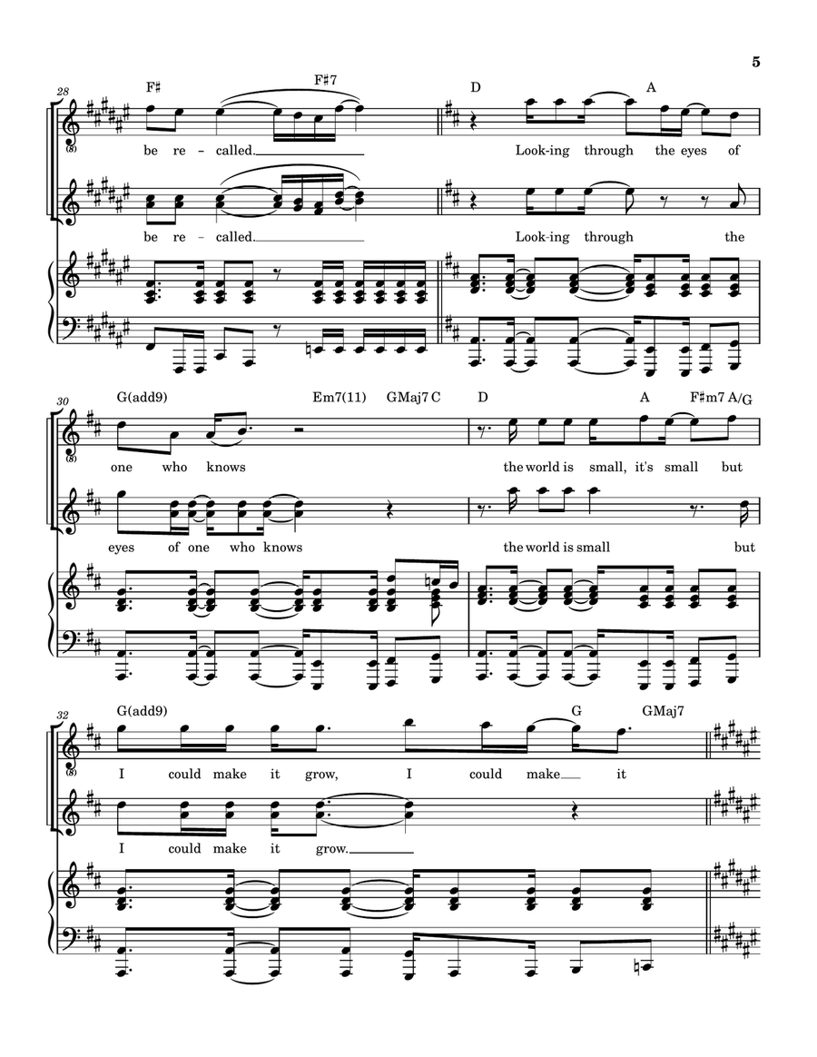 Haloes Piano, Vocal, Guitar scores gallery preview page 6