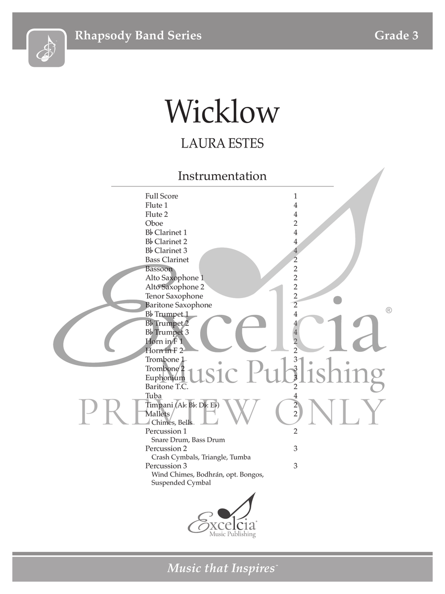 Wicklow (Score) Concert Band scores gallery preview page 2